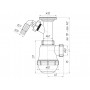 Сифон Ани Грот 1.1/2"*40 литой выпуск с отводом стир. маш.