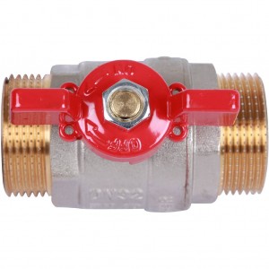 Кран шаровый Rommer 1 1/4"  НР/НР, ручка бабочка