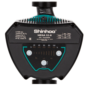 Насос циркуляционный энергоэффективный Shinhoo MEGA 32-12 с гайками