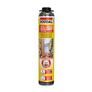 Пена монтажная Soudal 50 12*750 мл зимняя, жёлтая (пистолетная)