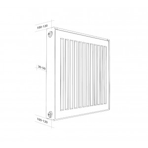 Радиатор панельный Royal Thermo COMPACT C11-300-1500 RAL9016