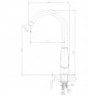 Смеситель однозахватный (35 мм) для кухни с высоким поворотным изливом S35-24
